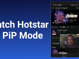 Picture-in-Picture mode for the Disney hotstar app for Android,hotstar picture in picture mode, Activate picture in picture mode in hotstar,